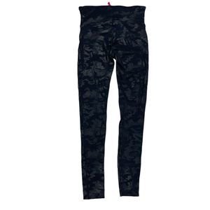 SPANX Black Camo Leggings Women Medium Compression Athletic Camouflage‎
